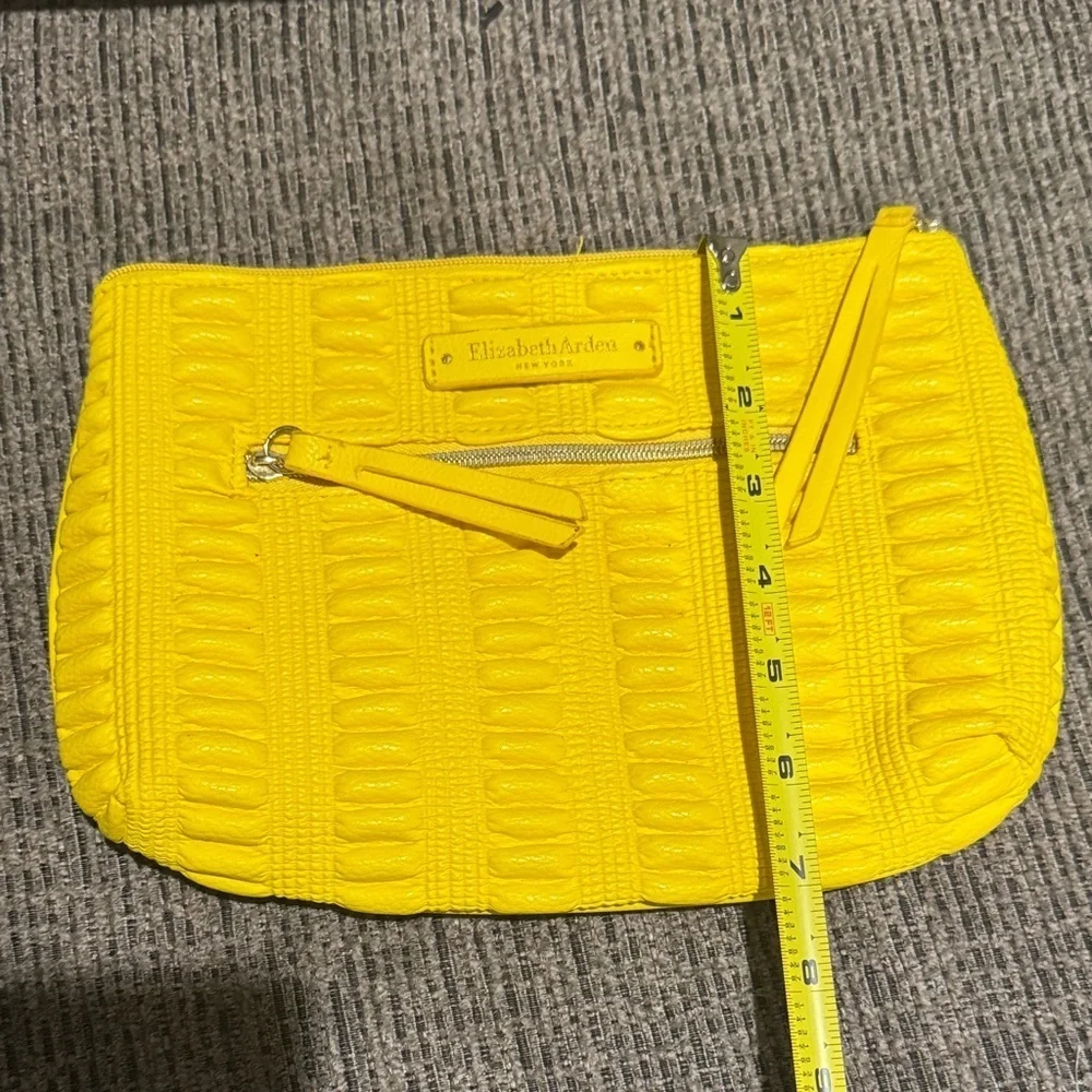 Elizabeth Arden Vibrant Yellow Quilted Cosmetic Bag